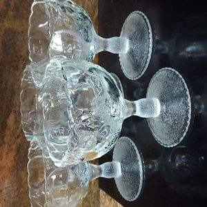 Vintage Toscany Fruit Design Sherbet Glasses Set Of 4.